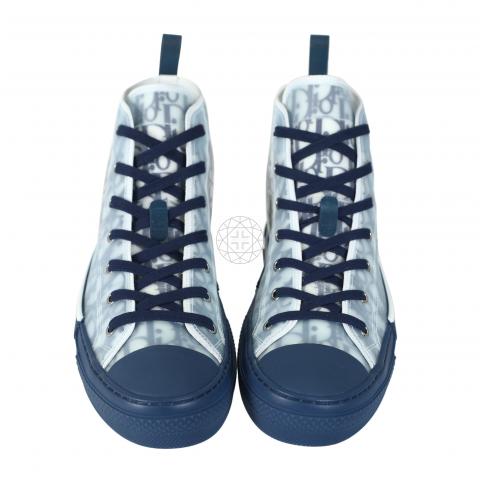 Sell Christian Dior B23 Oblique Hi Top Sneakers Dark Blue